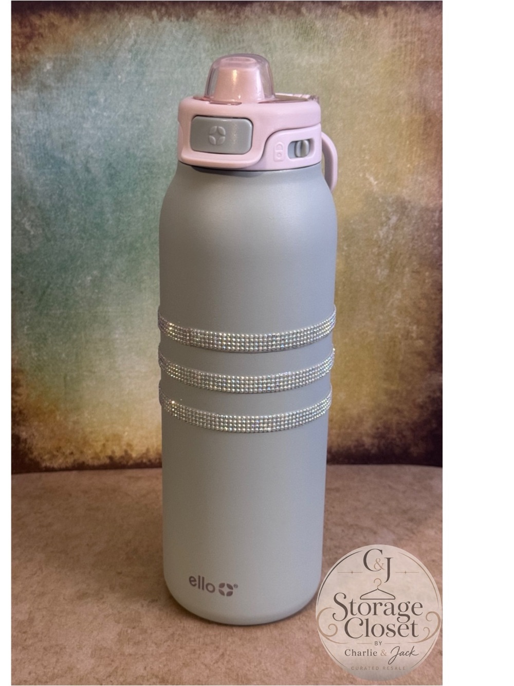 Ello Stainless Steel Water Bottle Rhinestone Bands